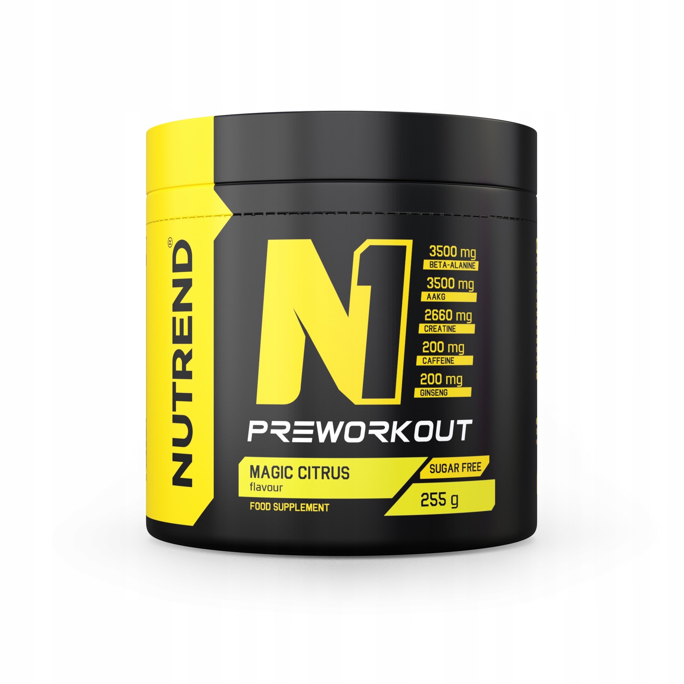 NUTREND N1 PreWorkout - 255g Magic Citrus Expiration date at least 3 months from the date of purchase