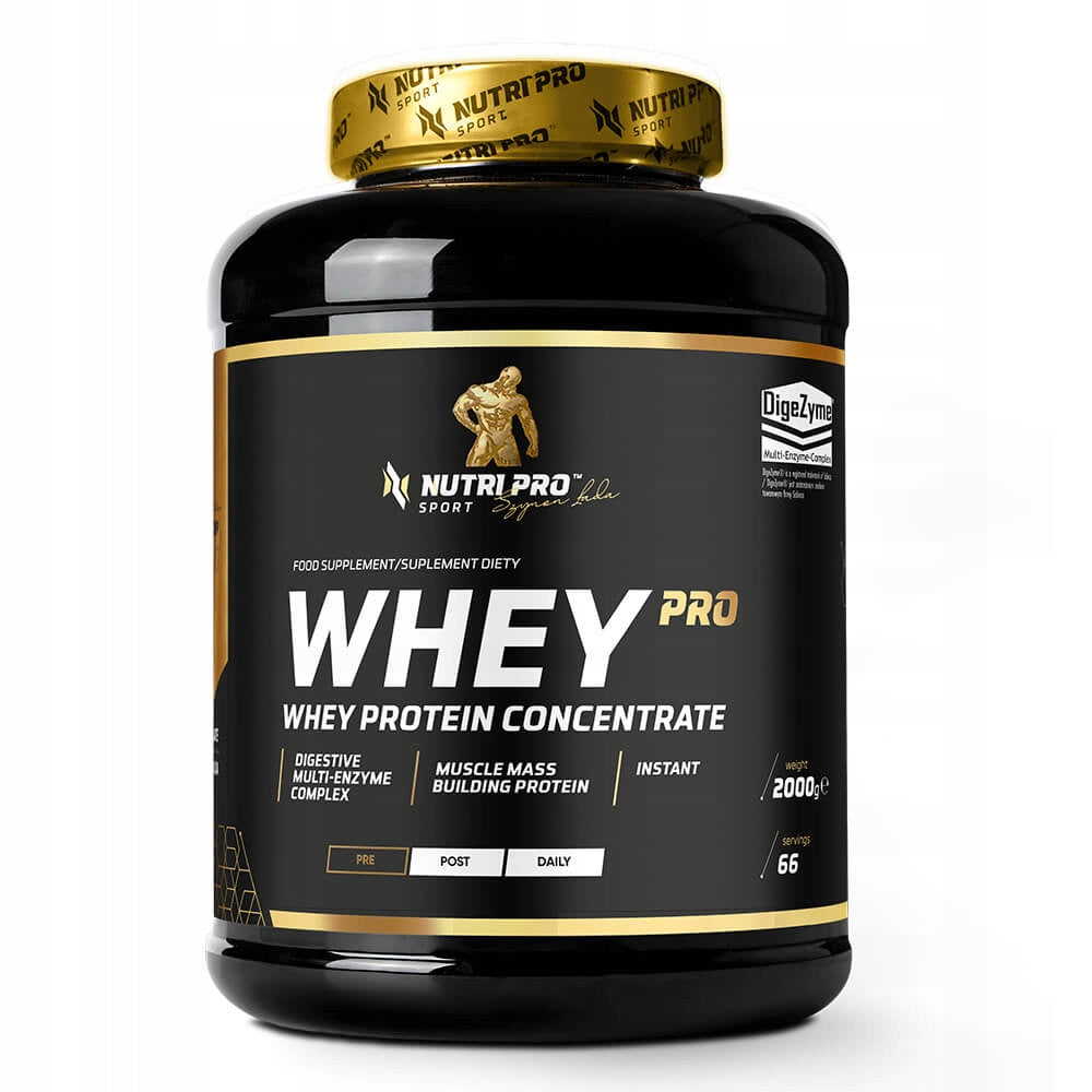 NUTRI PRO SPORT WHEY PRO 2000g WHEY PROTEIN WPC PROTEIN MUSCLE MASS Expiration date at least 1 year from the date of purchase