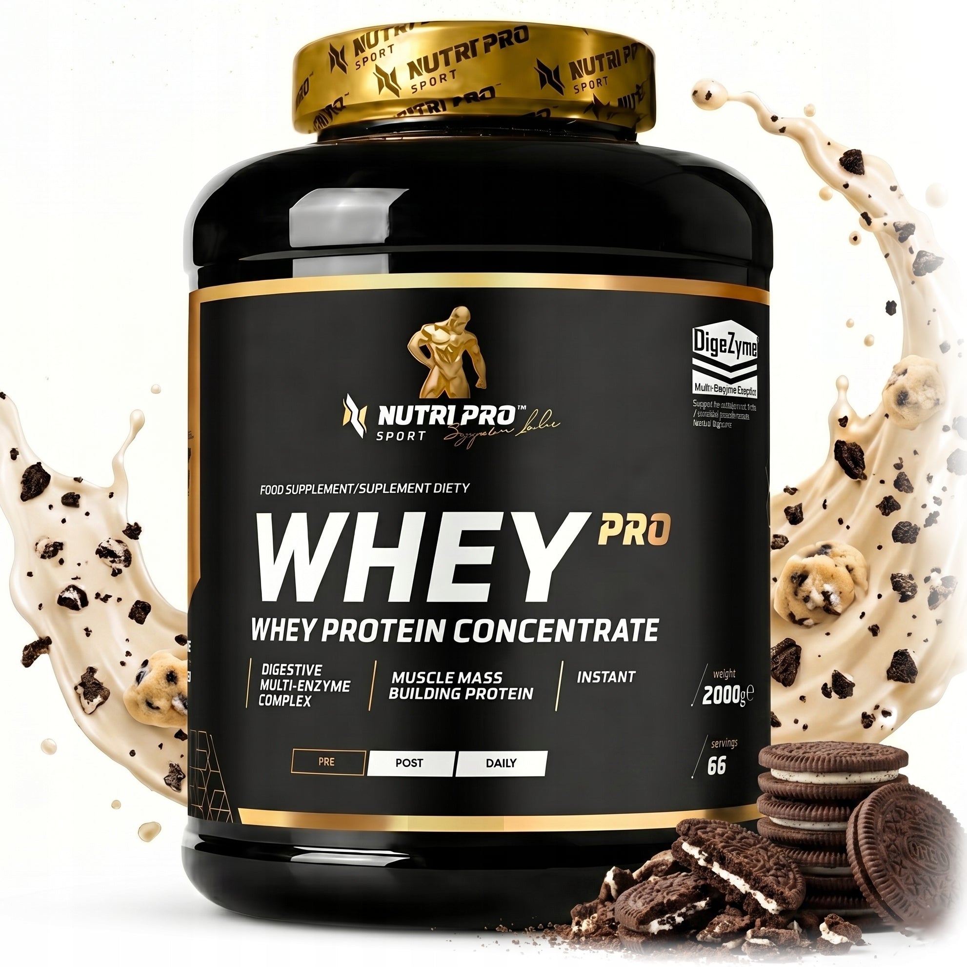 NUTRI PRO SPORT WHEY PRO 2000g WHEY PROTEIN WPC PROTEIN MUSCLE MASS