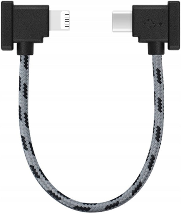 NYLON CABLE OTG BRAID DJI MAVIC MINI PRO AIR LIGHTNING - USB TYPE C 15cm