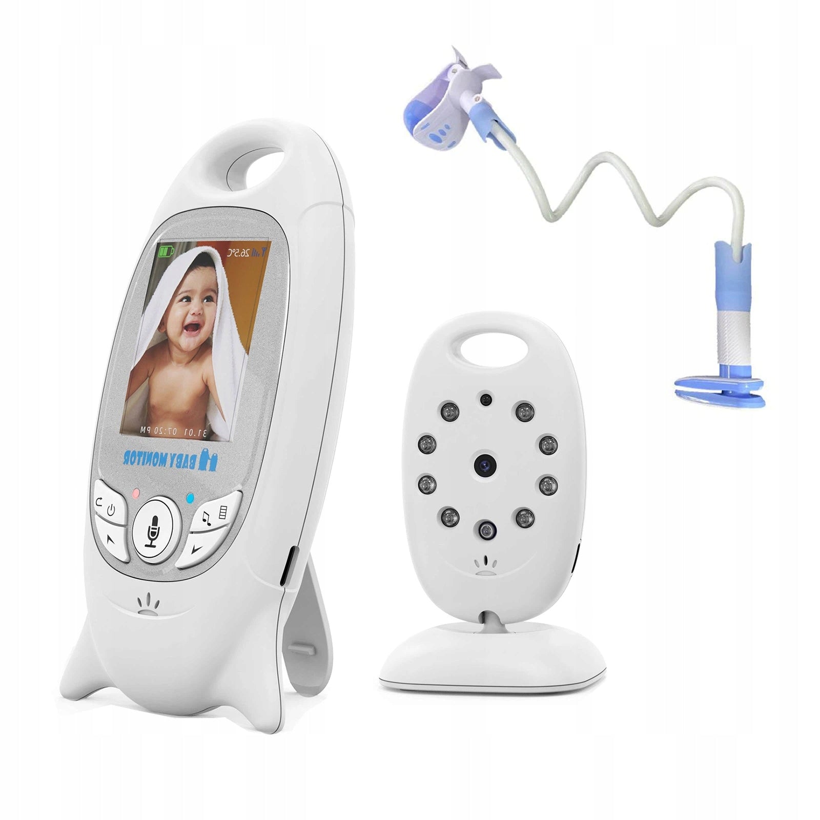 Nanny with Live Camera Electronic Night Mode LCD Screen Microphone+HANDLE
