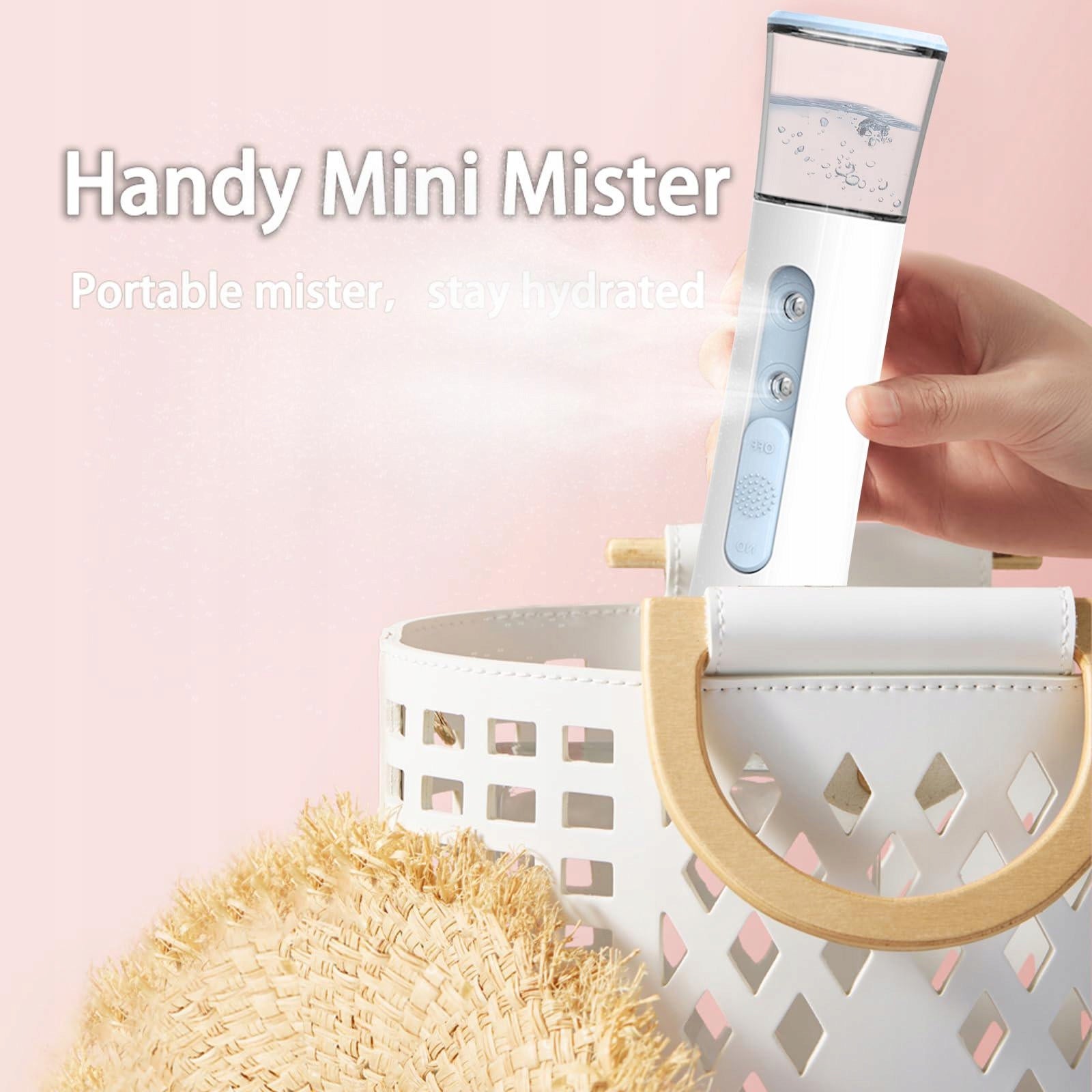 Nano Facial Mist Portable Mini Face Steamer for Eyelash White Blue Medical device type accessories for a medical device or a product without an intended medical purpose