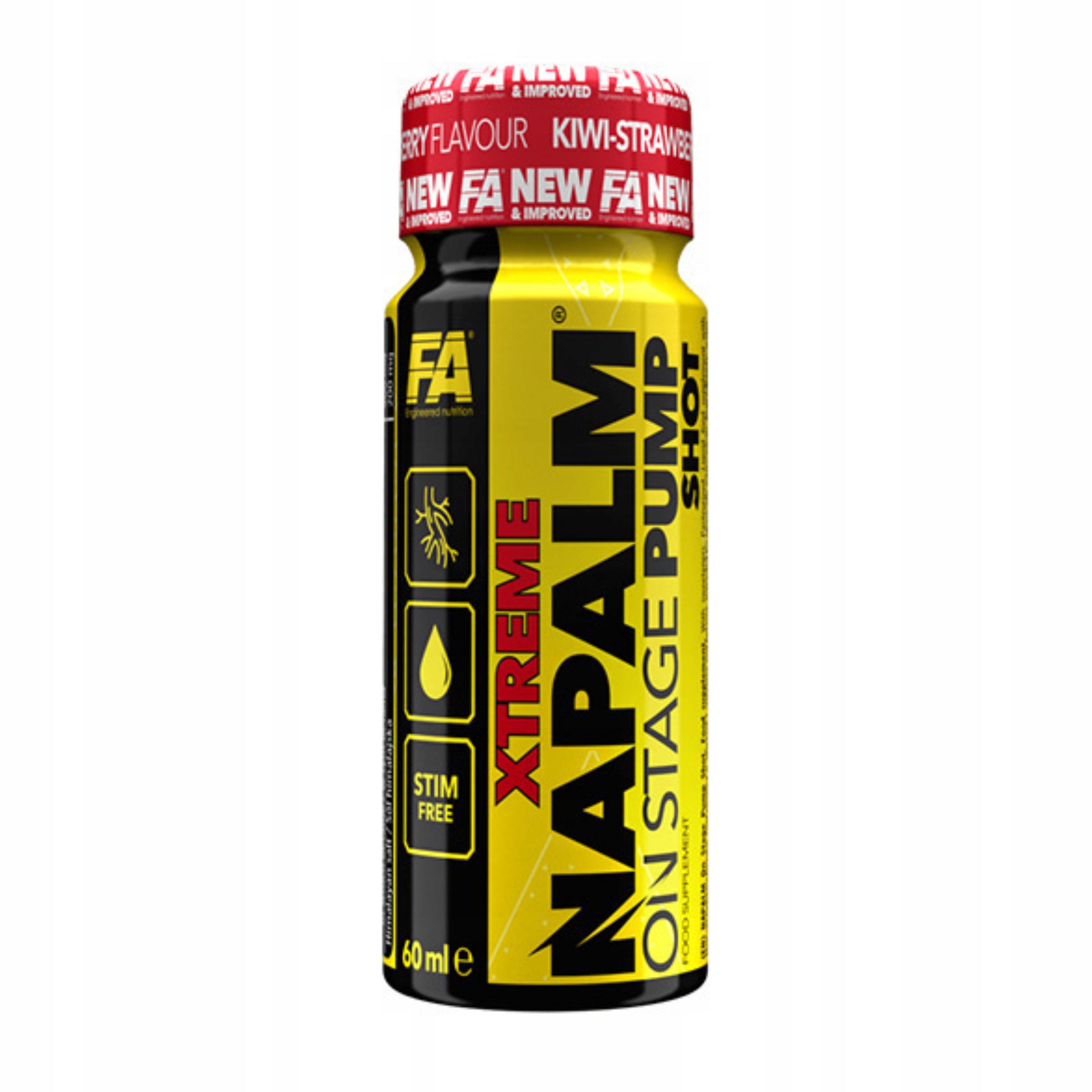 Napalm Xtreme On Stage Pump Shot Pre-Workout Conditioner 24pcs Arginine FA Packaging status original