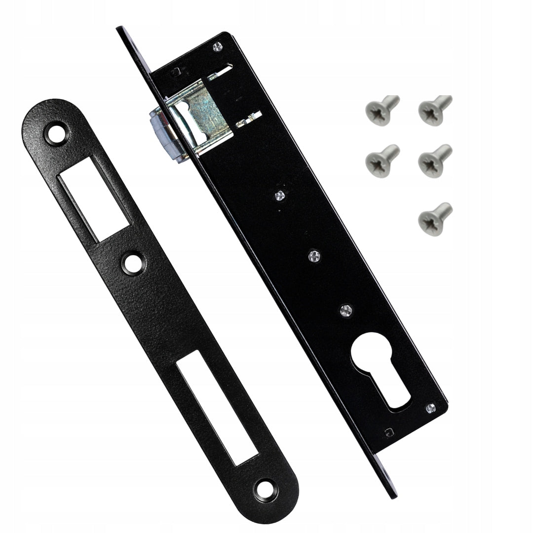 Narrow lock 90/22 roller for insert black for gate door