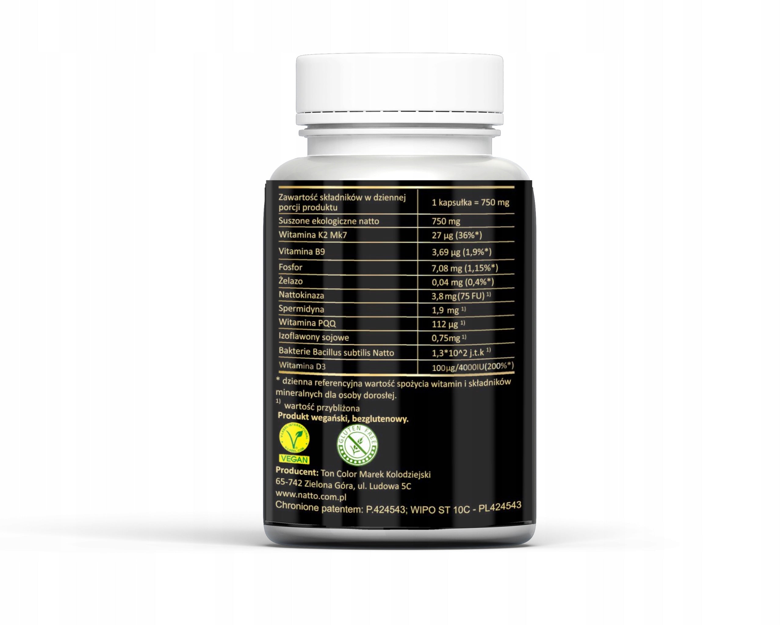Natto Active Vitamin D3 4000 Vitamin K2 MK7 Nattokinase – 60 capsules Brand no brand