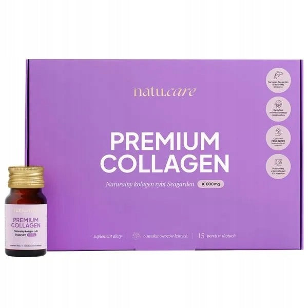 Natu.Care Premium Collagen Shot 10000 mg, forest fruit flavour, 30 ml x 15 s