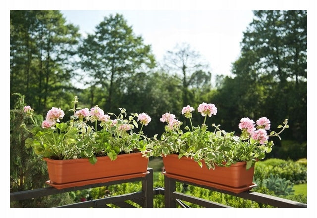 Natura balcony box 1000x187x14mm brick red Manufacturer code 41335
