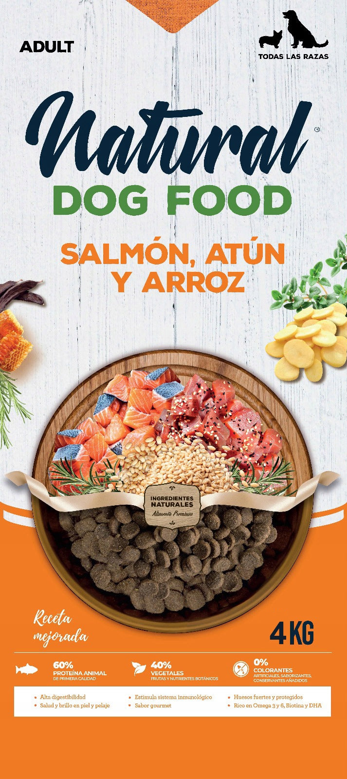 Natural Dog Food Salmon & Tuna with Rice 4kg Brand no brand