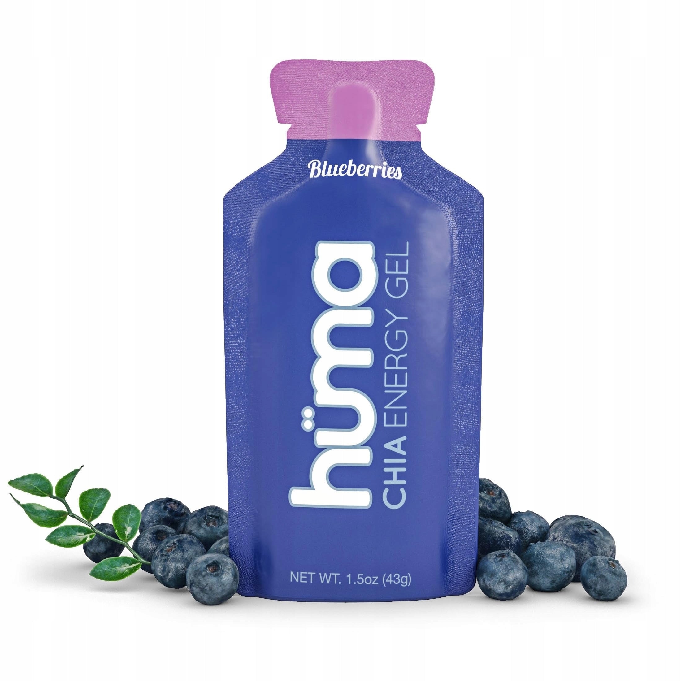 Natural Energy Gel Sachet Huma Chia Energy Gel Blueberry 43 g