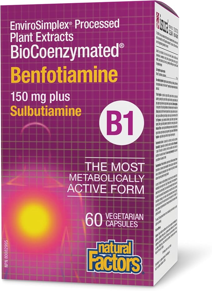 Natural Factors BioCoenzymated Benfotiamine B1 60 capsules