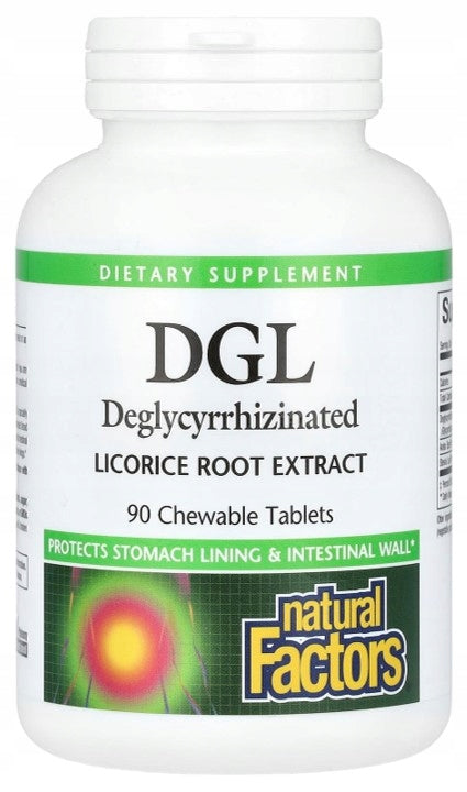 Natural Factors - DGL | Licorice Deglycyrrhizin | 400mg | 90 tab.