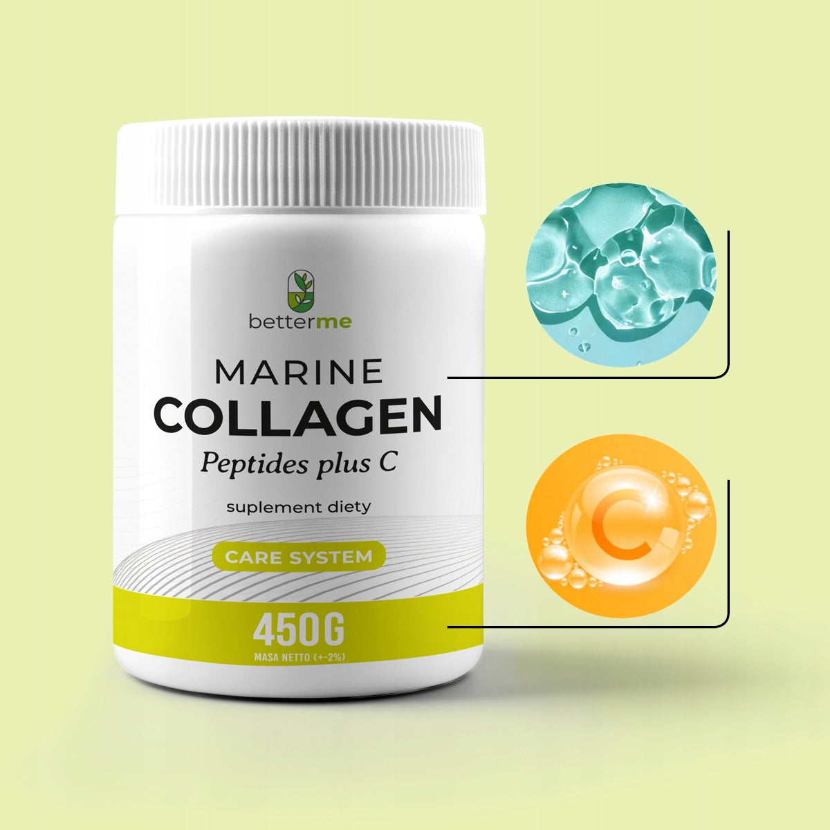 Natural Fish Collagen with Vitamin C - Supports Skin, Joints and Immunity Packaging status original