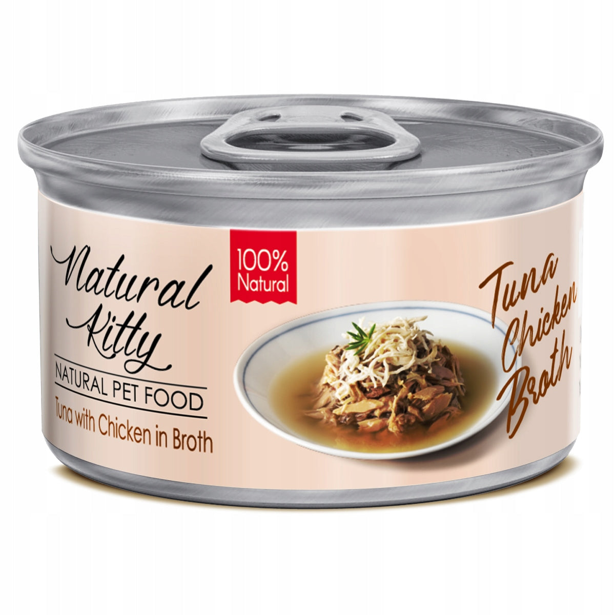 Natural Kitty - Tuna with chicken in broth 80g - Wet cat food
