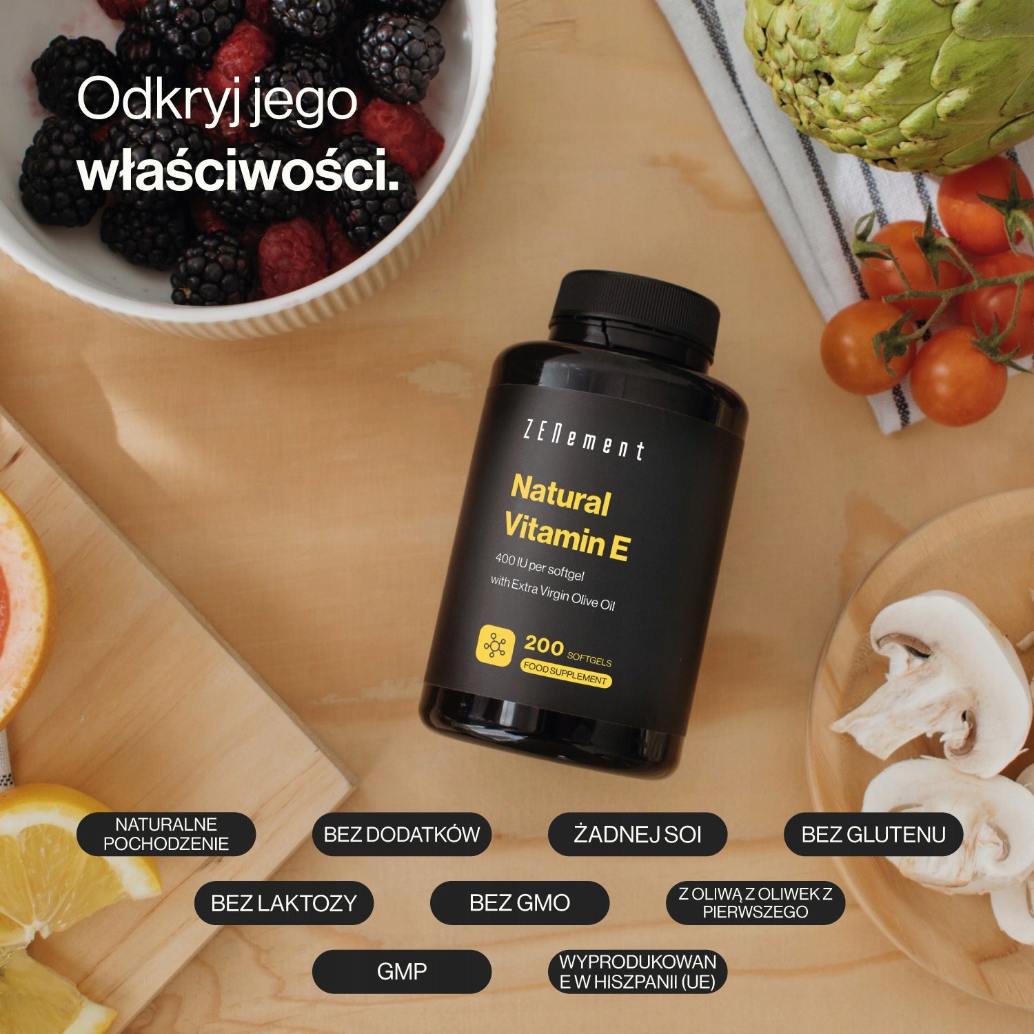 Natural Vitamin E 400 IU per sofgtel - 200 Softgels Manufacturer code Z-FTA-100161-EAN