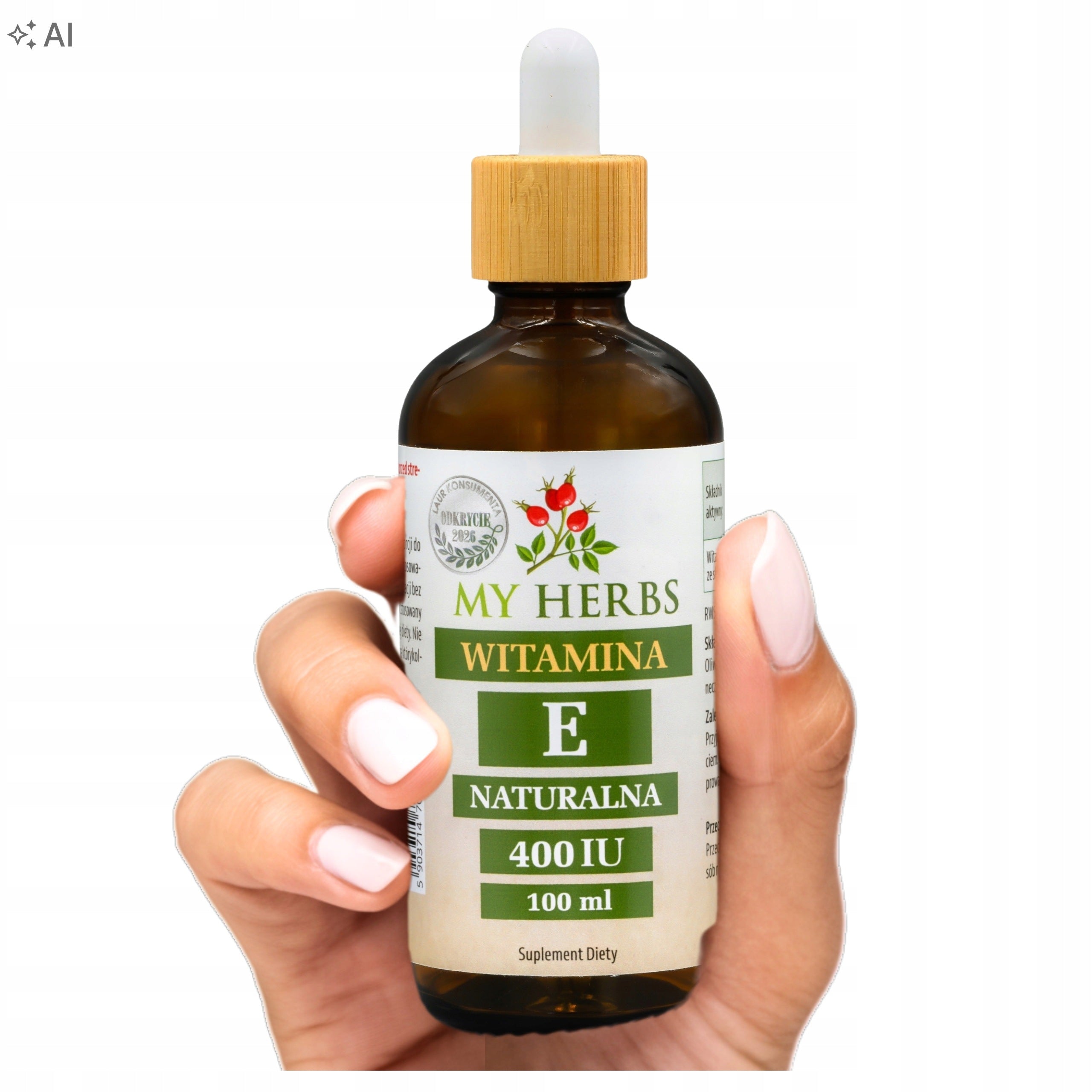 Natural Vitamin E in Oil 400 IU 100 ml