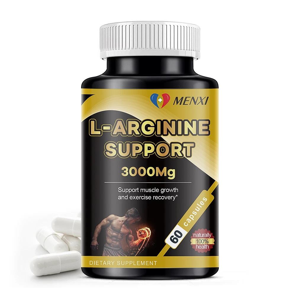 Natural nitric oxide L-arginine in 3000 mg capsules – increases endurance