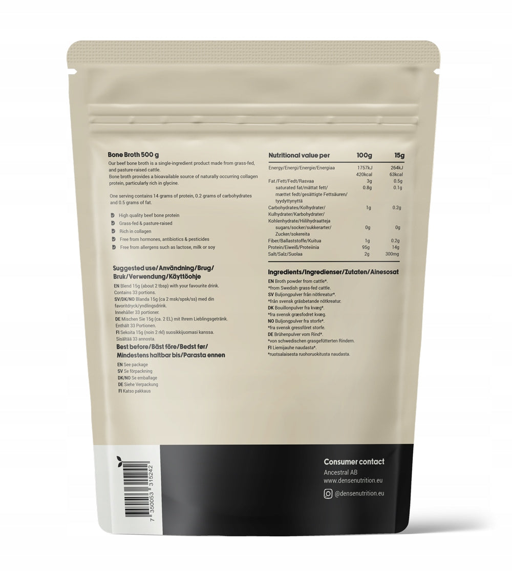 Naturally Breeding Beef Bones Broth, Bone Broth, 500gr, Dense Expiration date at least 1 year from the date of purchase