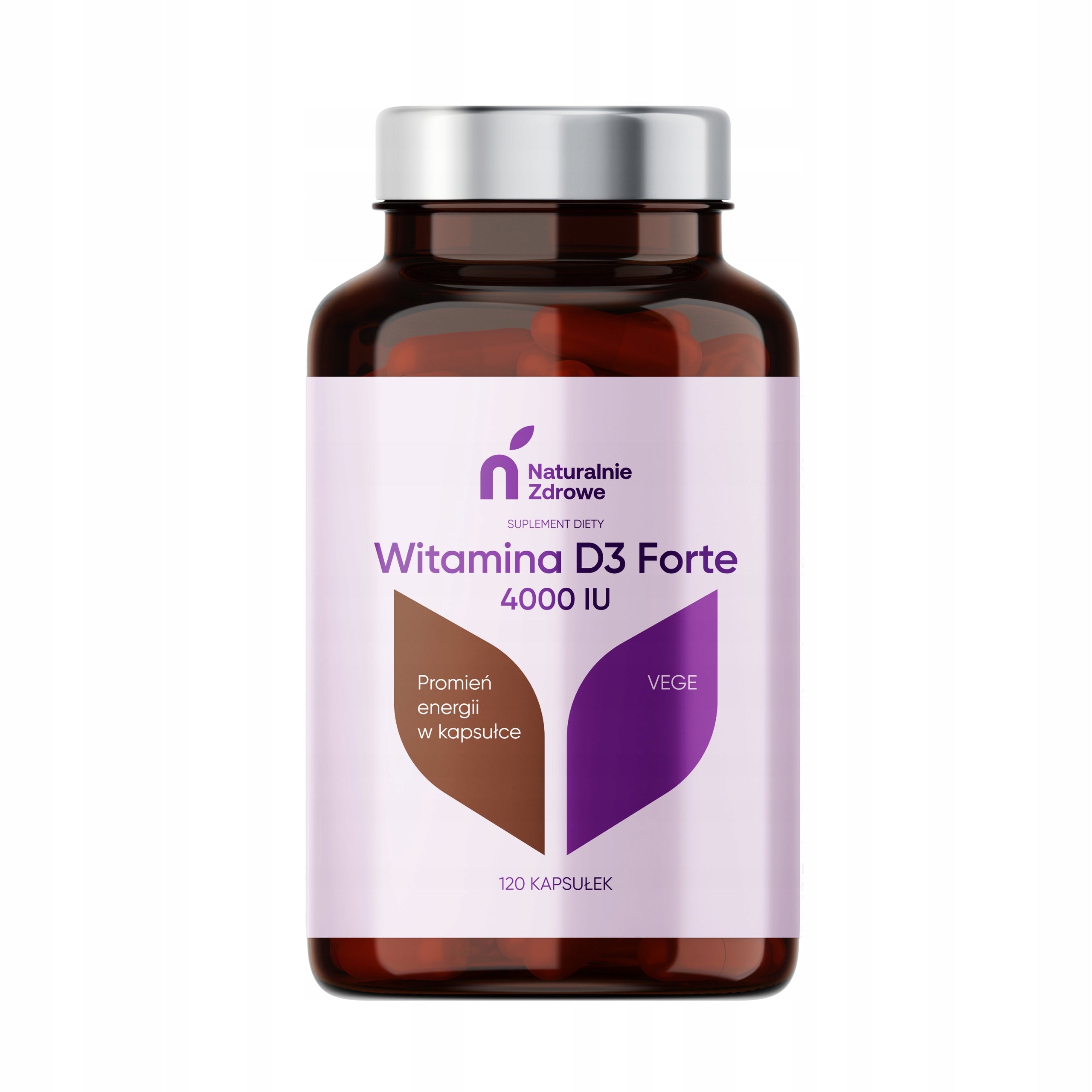Naturalnie Zdrowe Dietary Supplement Vitamin D3 Forte 4000 Lu 120pcs