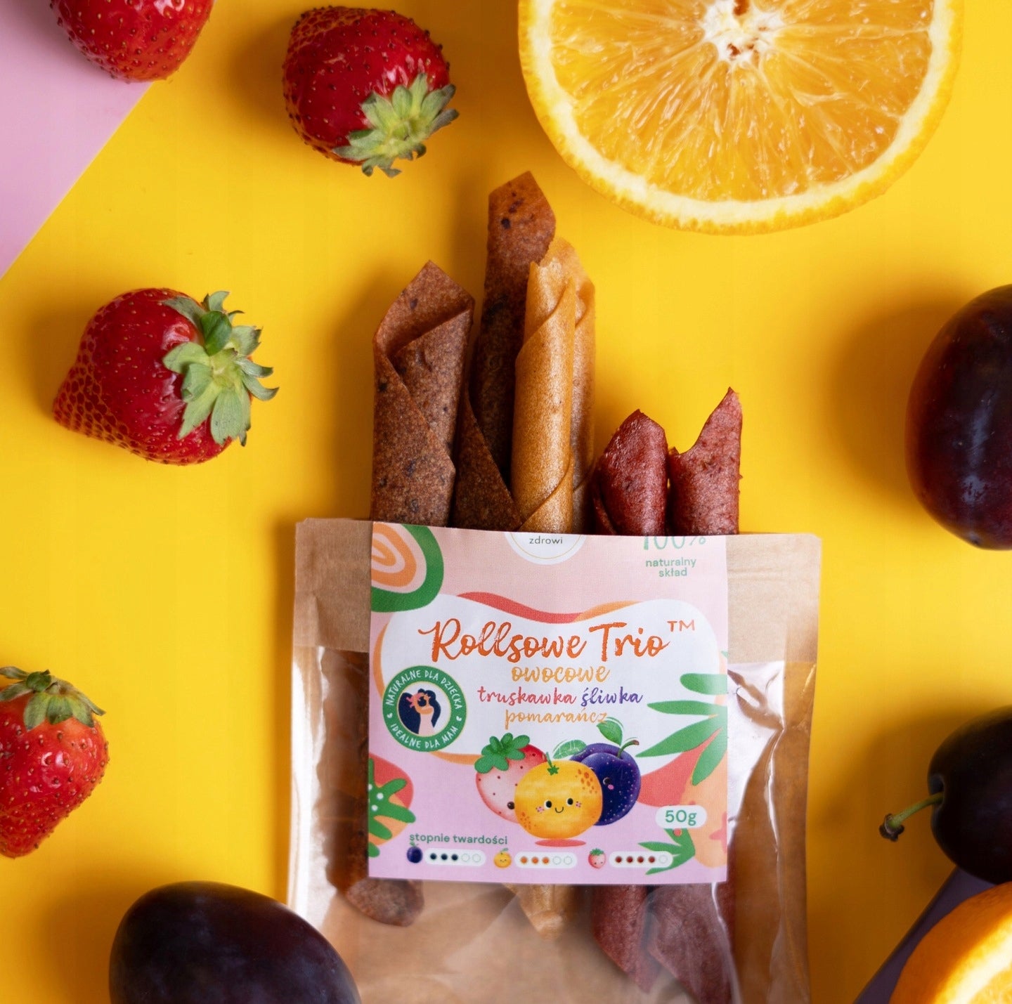 Naturalnie Zdrowi Trio fruit rolls three flavors fruit 50 g Brand Naturalnie Zdrowi