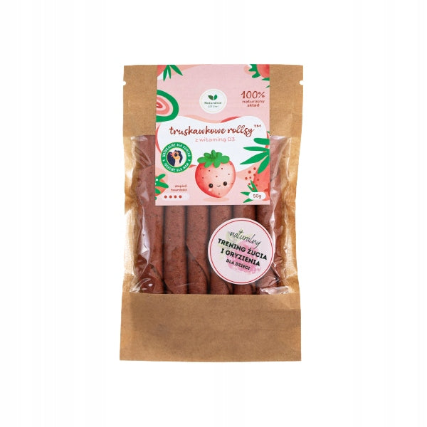 Naturalnie zdrowi Rolls Strawberry Rolls with Vitamin D3 50 g