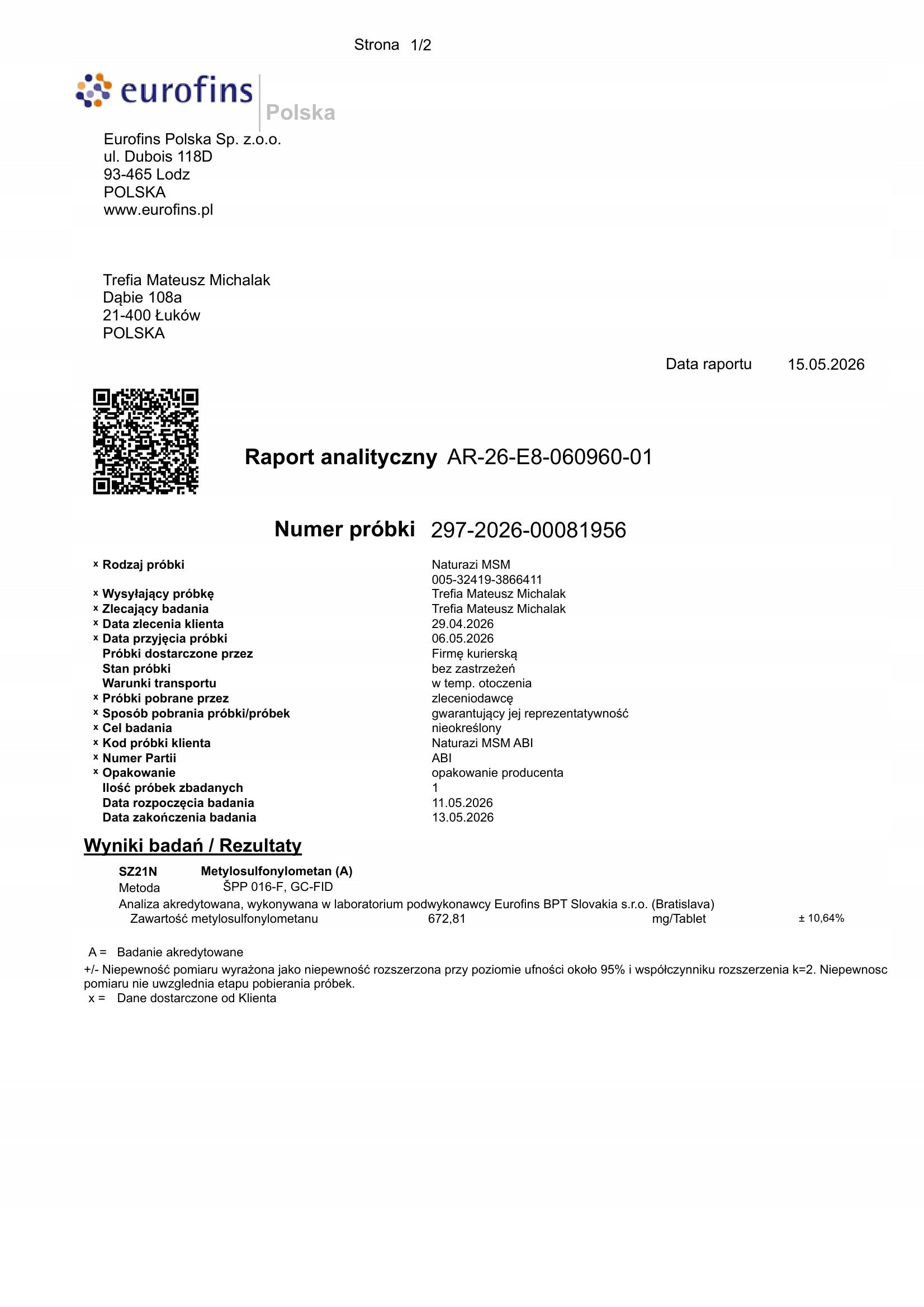 Naturazi MSM 700 mg organic sulphur - STUDIES CONTENTS Brand no brand