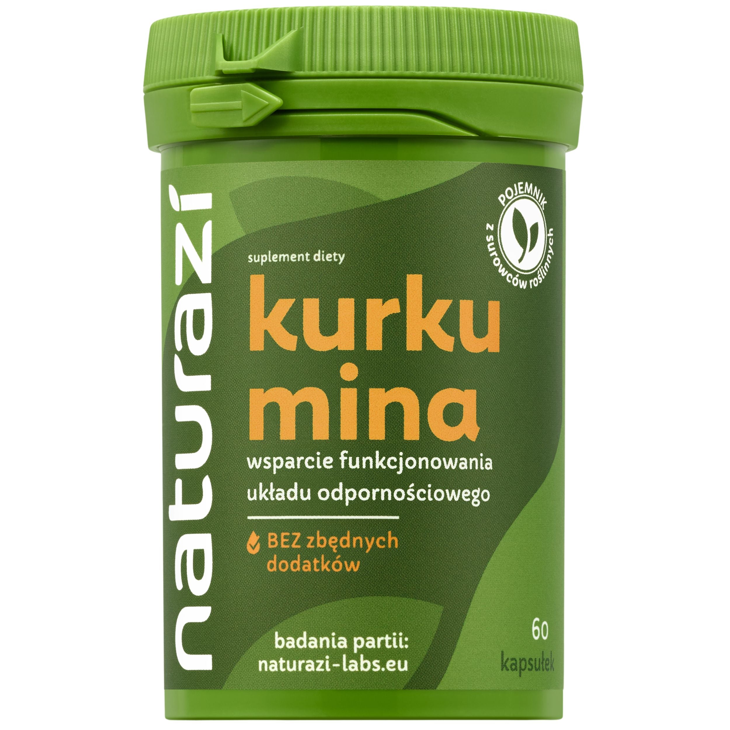 Naturazi curcumin + piperine 350mg - 60 capsules - TESTS CONTENTS