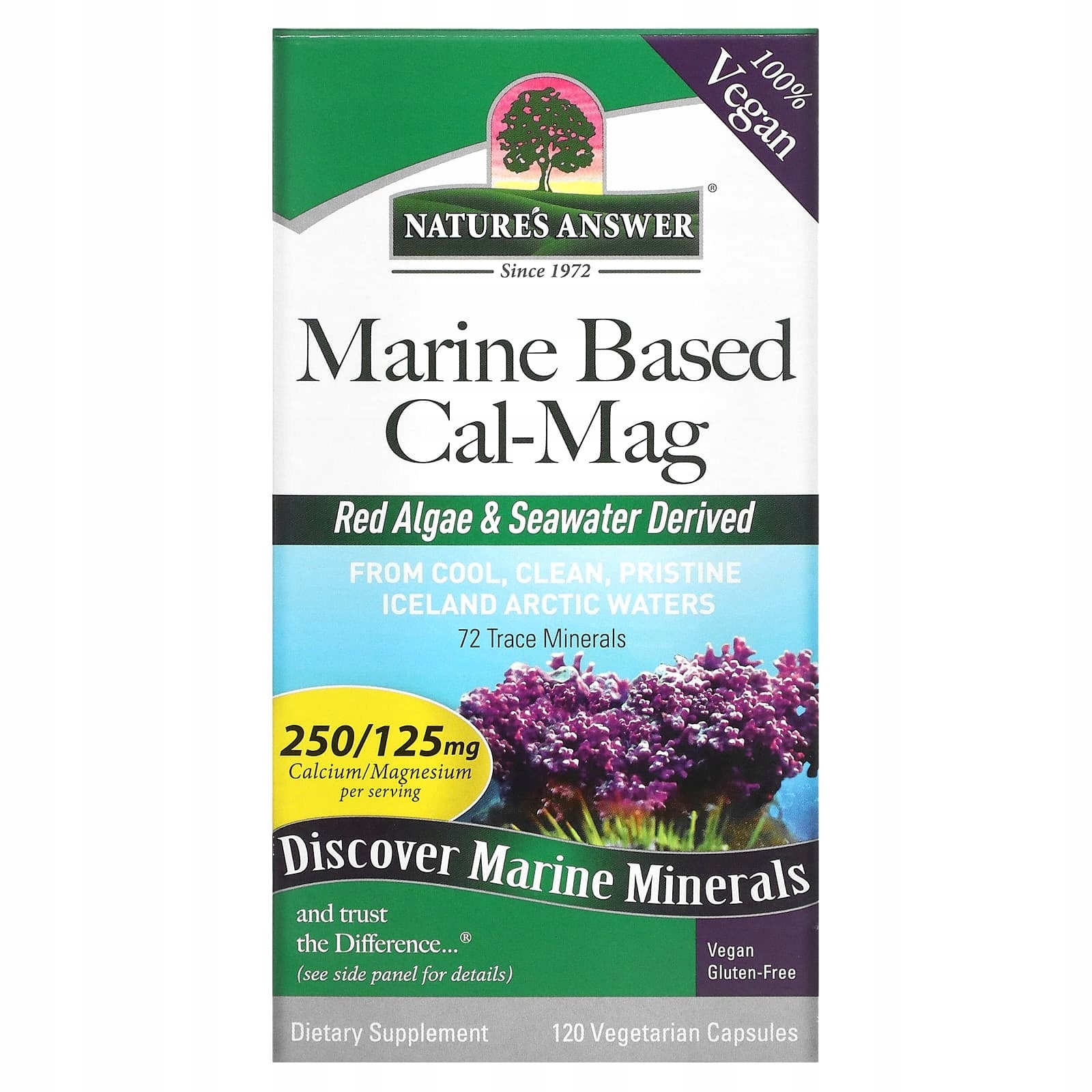 Nature's Answer, Cal-Mag based on the sea, 120 vegetarian capsules