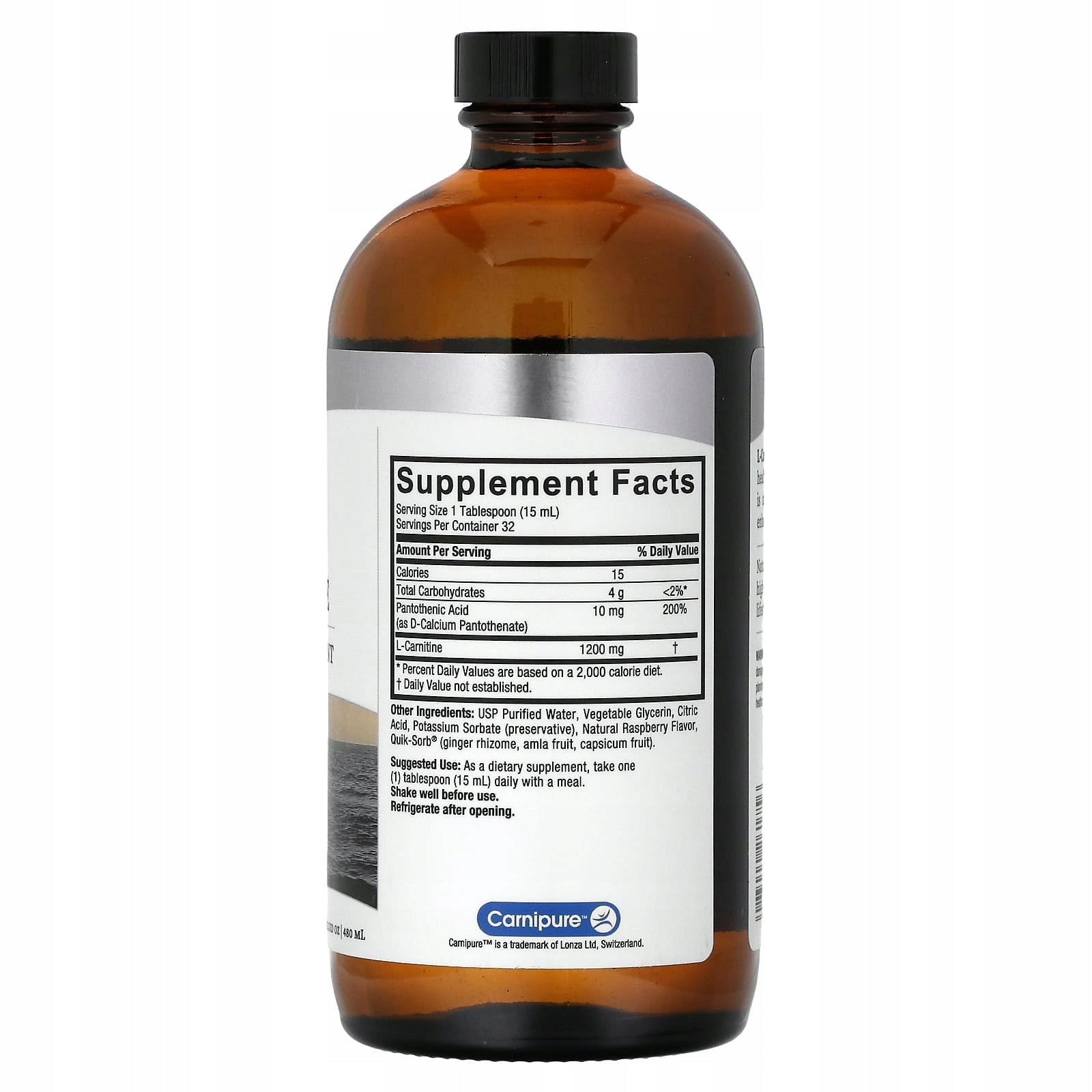 Nature's Answer, L-Carnitine Liquid, 480 ml Expiration date at least 3 months from the date of purchase