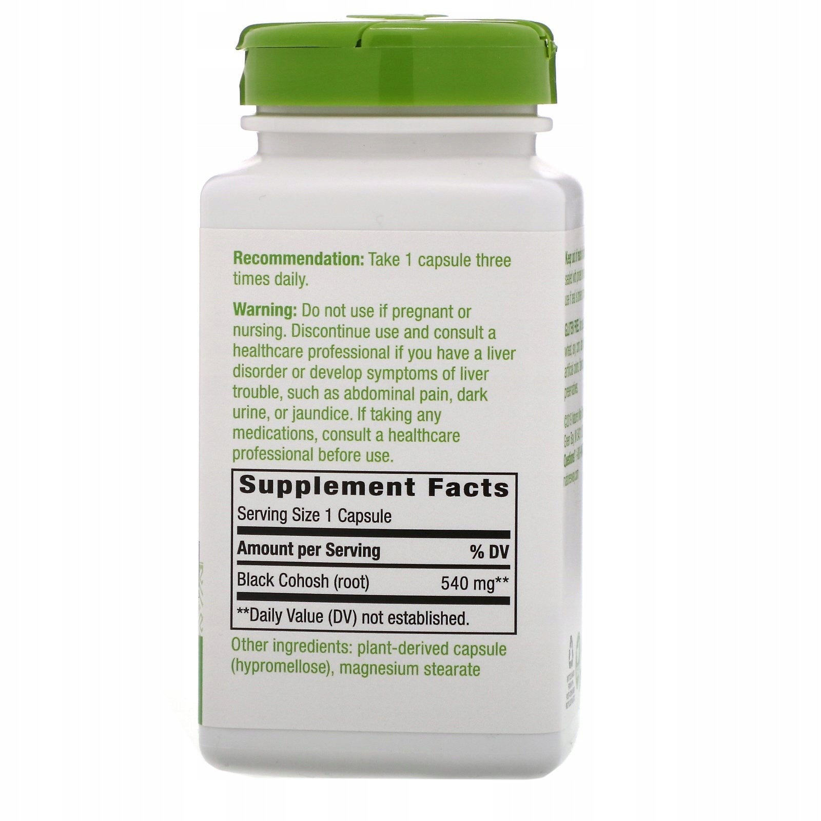 Nature's Way, Black Rhizome, 540 mg, 180 Vegan Capsules Brand Nature's Way