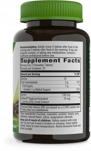 Nature's Way DGL 100 tablets Expiration date at least 1 year from the date of purchase