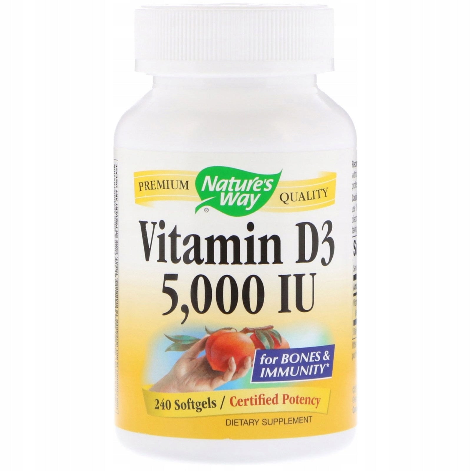 Nature's Way, Vitamin D3, 125 mcg, 240 Softgeli Expiration date at least 1 year from the date of purchase