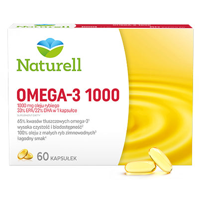 Naturell Omega-3 1000 60 kaps| OMEGA 3 (DHA, EPA) HEART, BRAIN, SIGHT