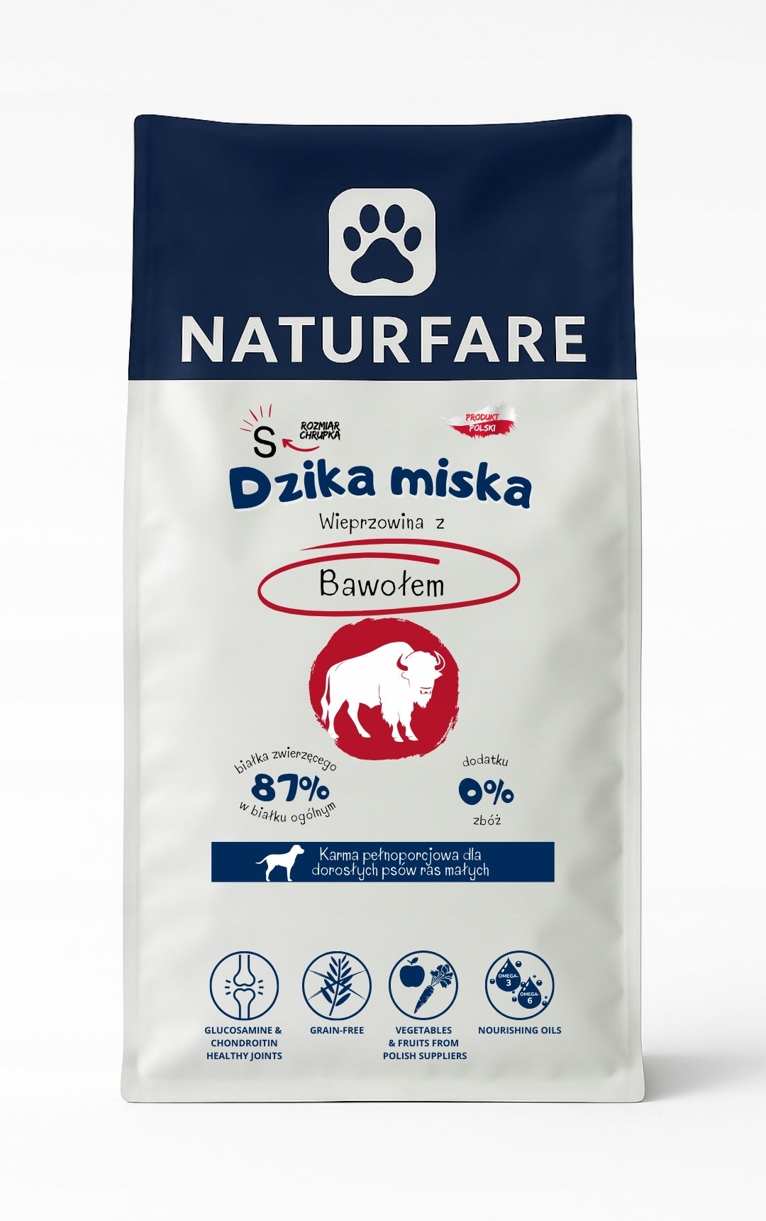 Naturfare Wild Bowl Dog Food Pork and Buffalo Grainfree S 12kg