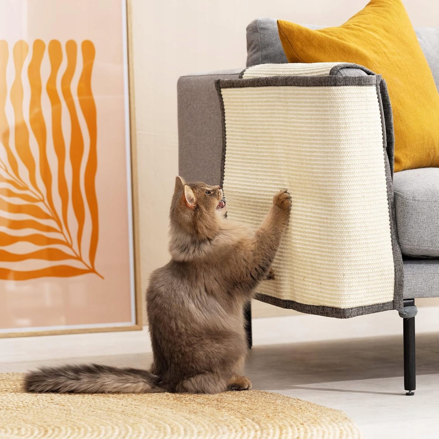 Navaris Cat Scratching Mat – Protecting Your Sofa from Scratching Packaging status original