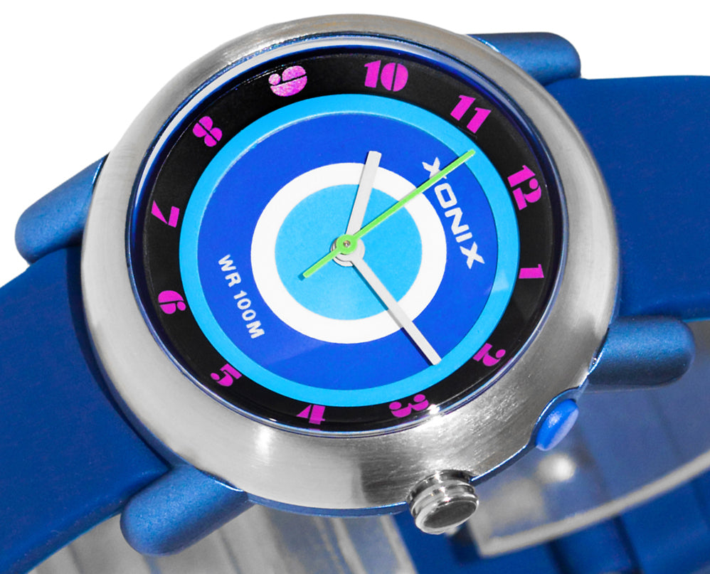 Navy Blue Sports Watch For Girls Waterproof Anti-Allergic Silik Additional features nickel-free