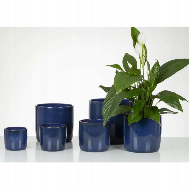 Navy blue pot cover Scheurich 900 Mystic Blue 18 Maximum width 17.5 cm