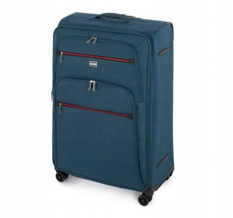 Navy blue suitcase large WITTCHEN 56-3S-503-91 soft roomy zipper TSA light Brand WITTCHEN