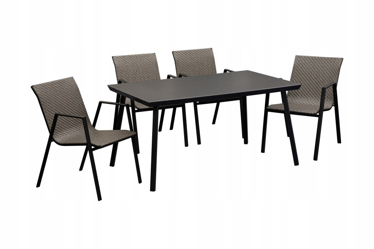 Nebula Garden Furniture Set – Table + 4 Armchairs (2000000737348)