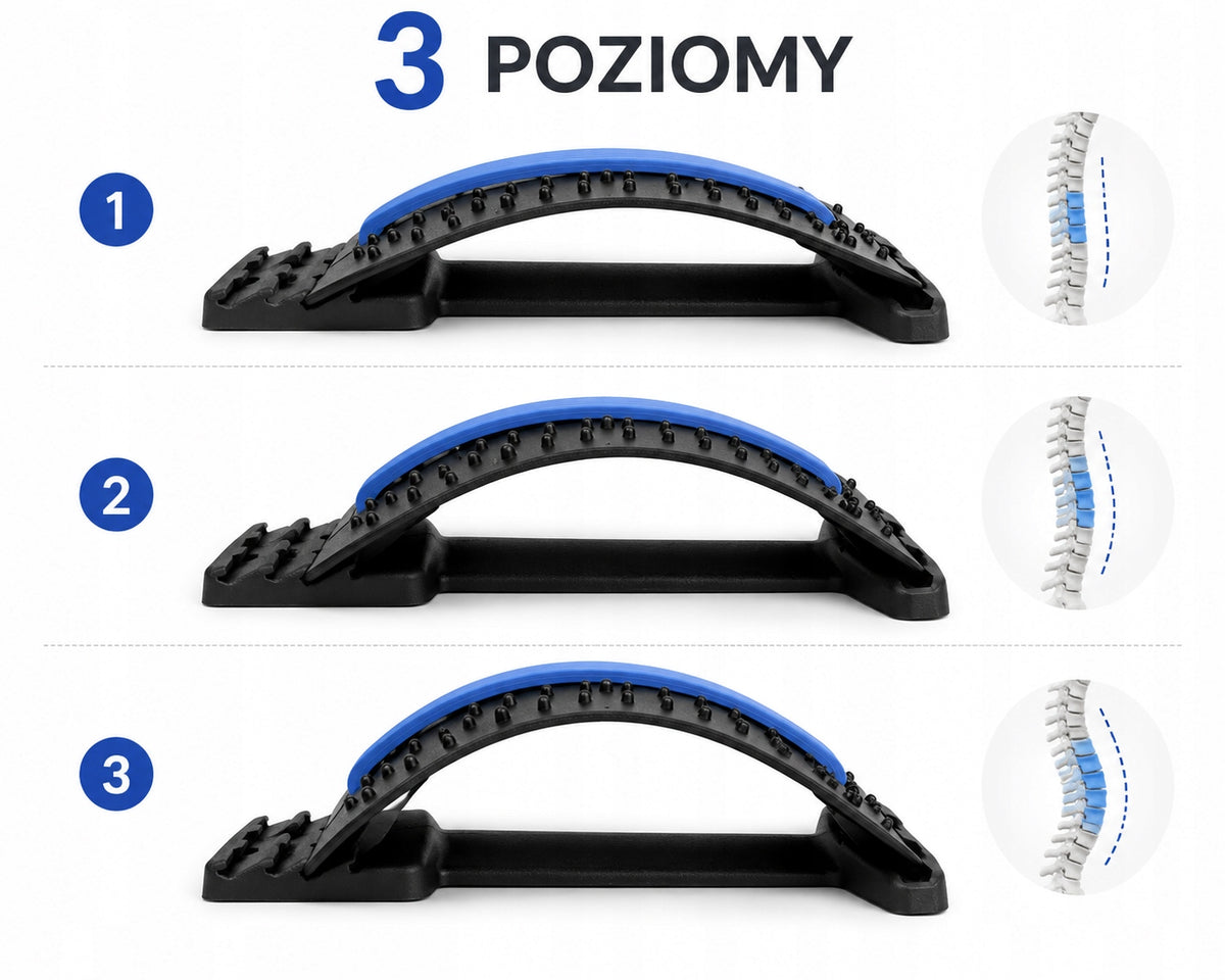 Neck Back Stretching Arch Instrument 3 Levels 10 Home Magnets Packaging status original