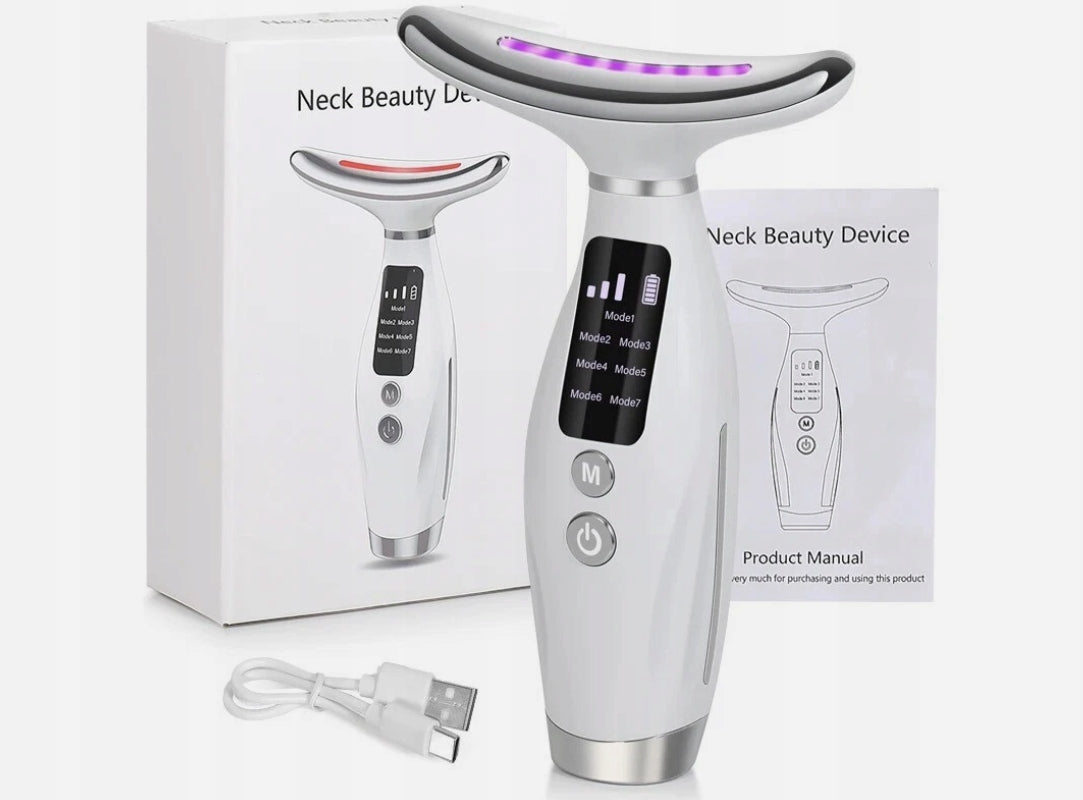 Neck Beauty Device Neck Massager LED Vibration Heat OUTLET
