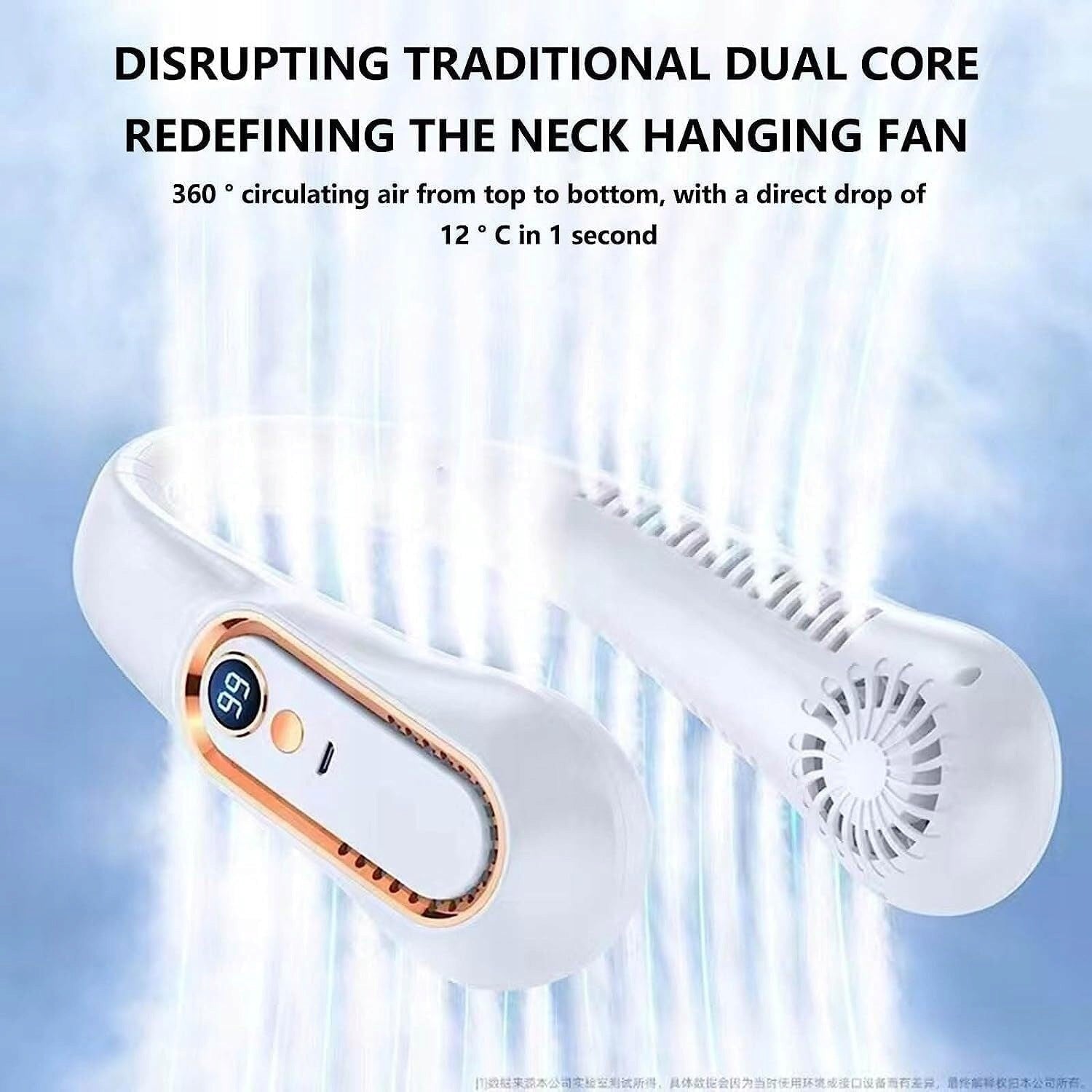Neck Breeze Neck Fan 5-Speed, Neck Fan Blows Up and Down,Portable,Silent Brand no brand