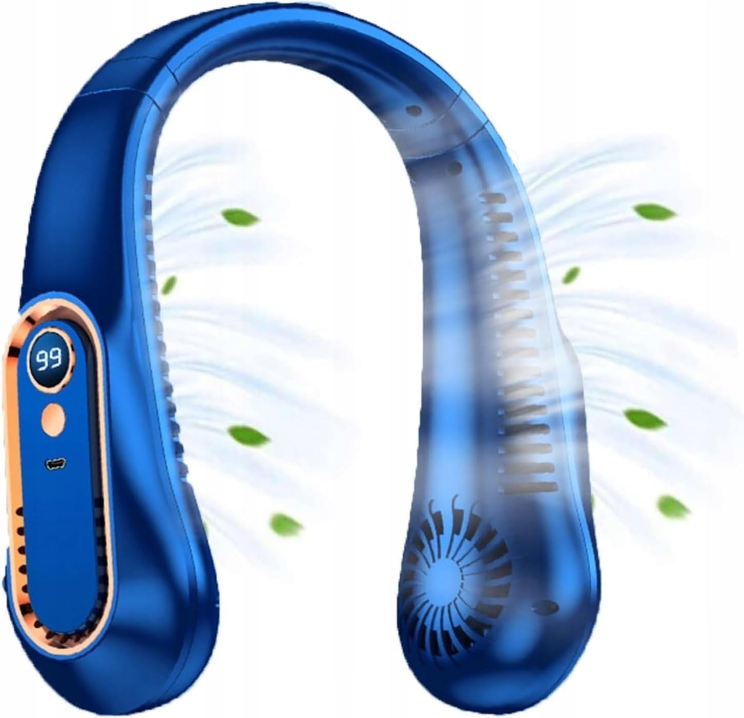 Neck Breeze Neck Fan 5-Speed, Neck Fan Blows Up and Down,Portable,Silent