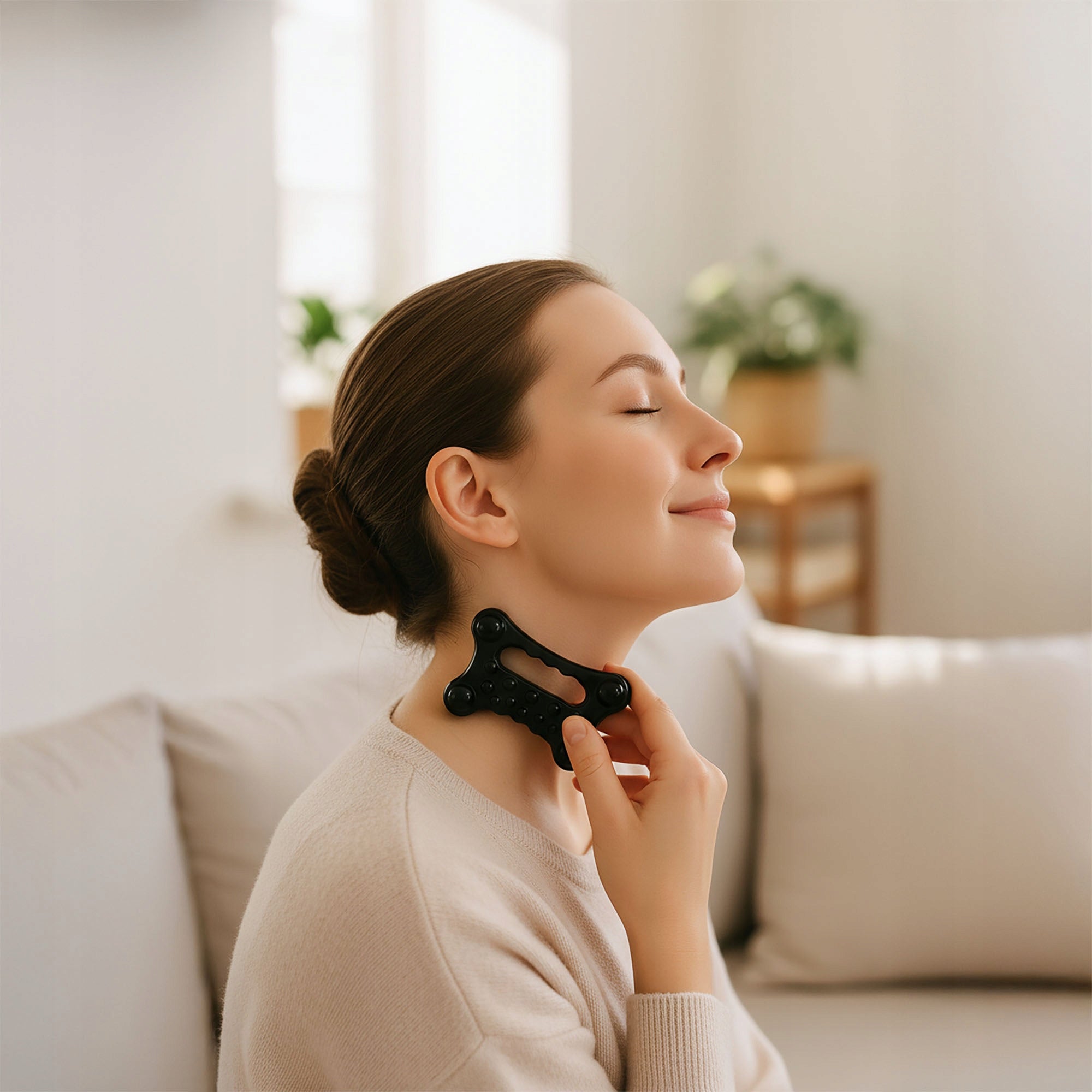 Neck Chin Face Massager For Body Massaging Tile Gua Sha Manufacturer code Vitolog masażer do nóg brzucha pleców karku