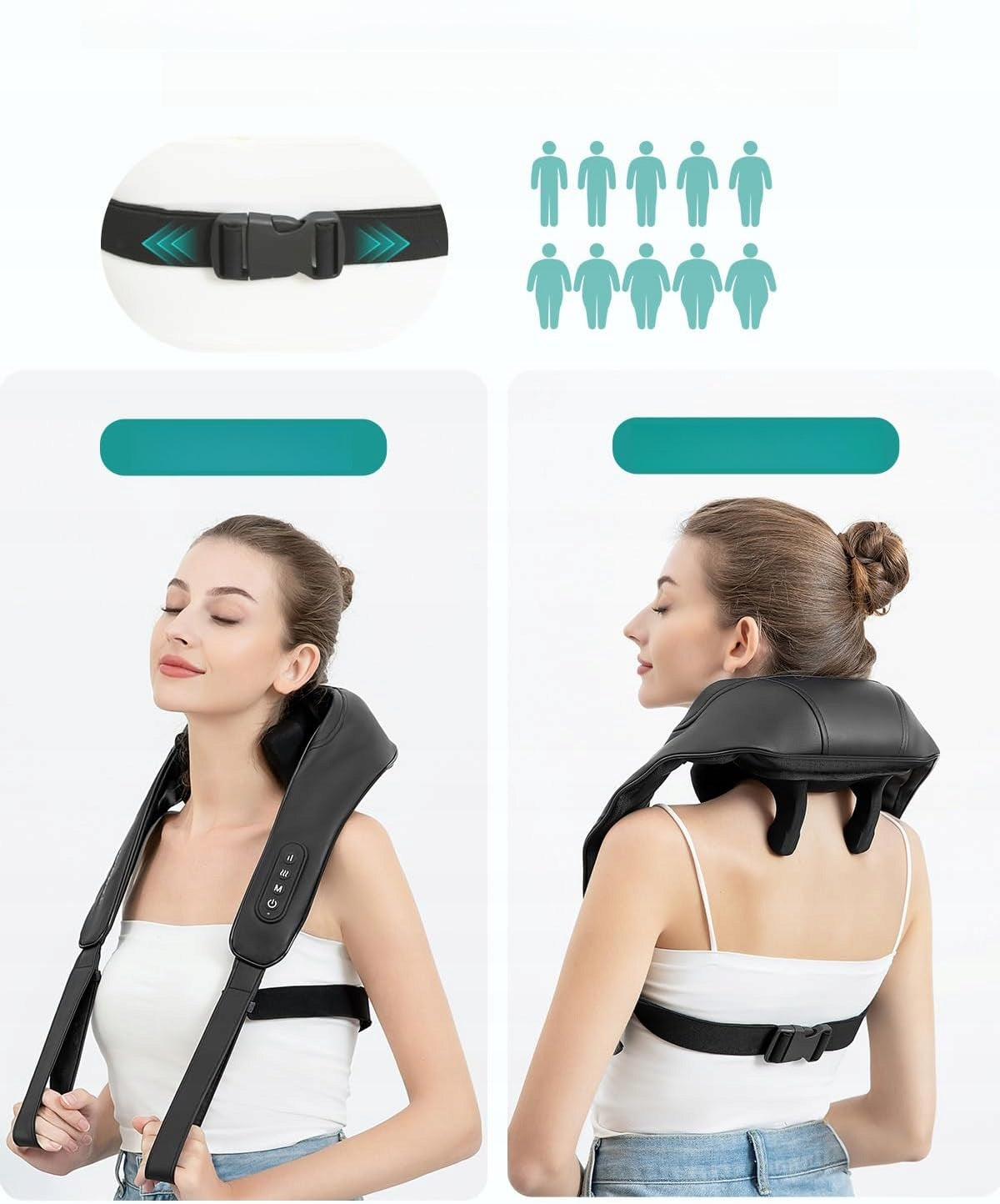 Neck Massager Arm Heated Wireless Shiatsu Black Manufacturer code Masażer Szyi Karku Ramion Podgrzewany Bezprze