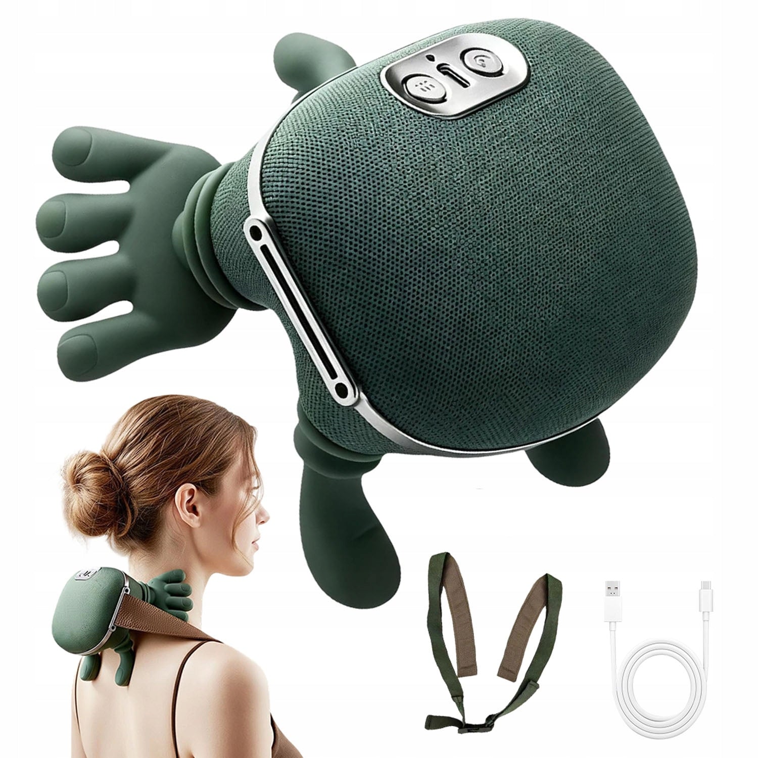 Neck Massager Shoulder Heated Back Electric Adjustable Strap