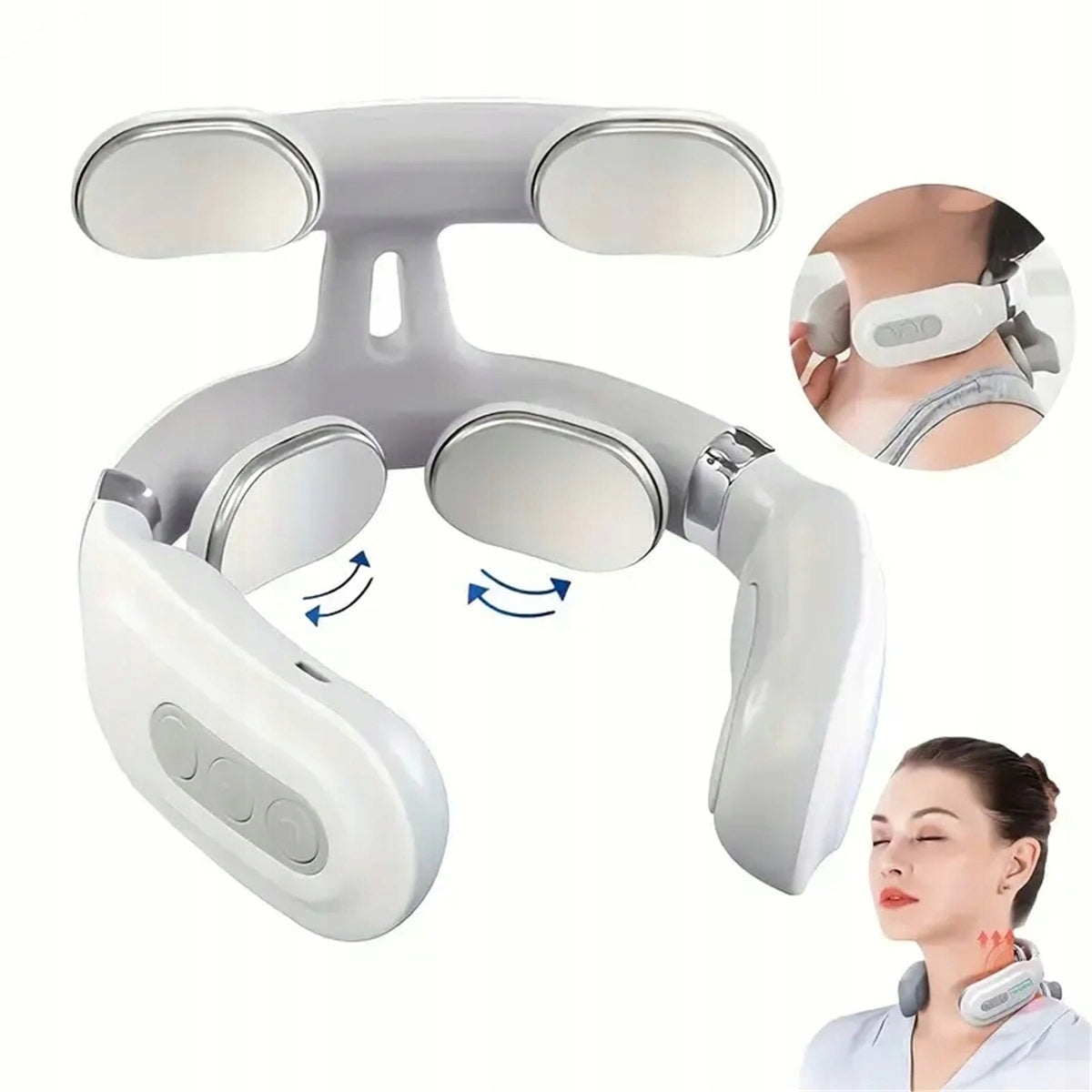 Neck Massager with Heating 16 Levels of Intensity, Electric Massager Packaging status original