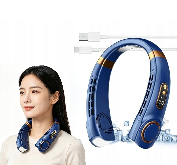 Neck Windmill Neck Cooling Fan Portable Quiet 5 USB Modes