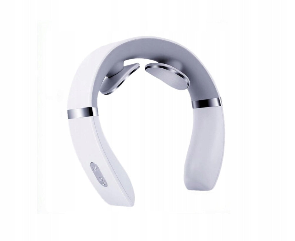 Neck and neck massager electrostimulator white