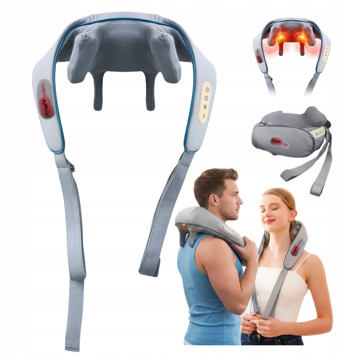 Neck massager neck back SHIATSU massage belt wireless heating Packaging status original