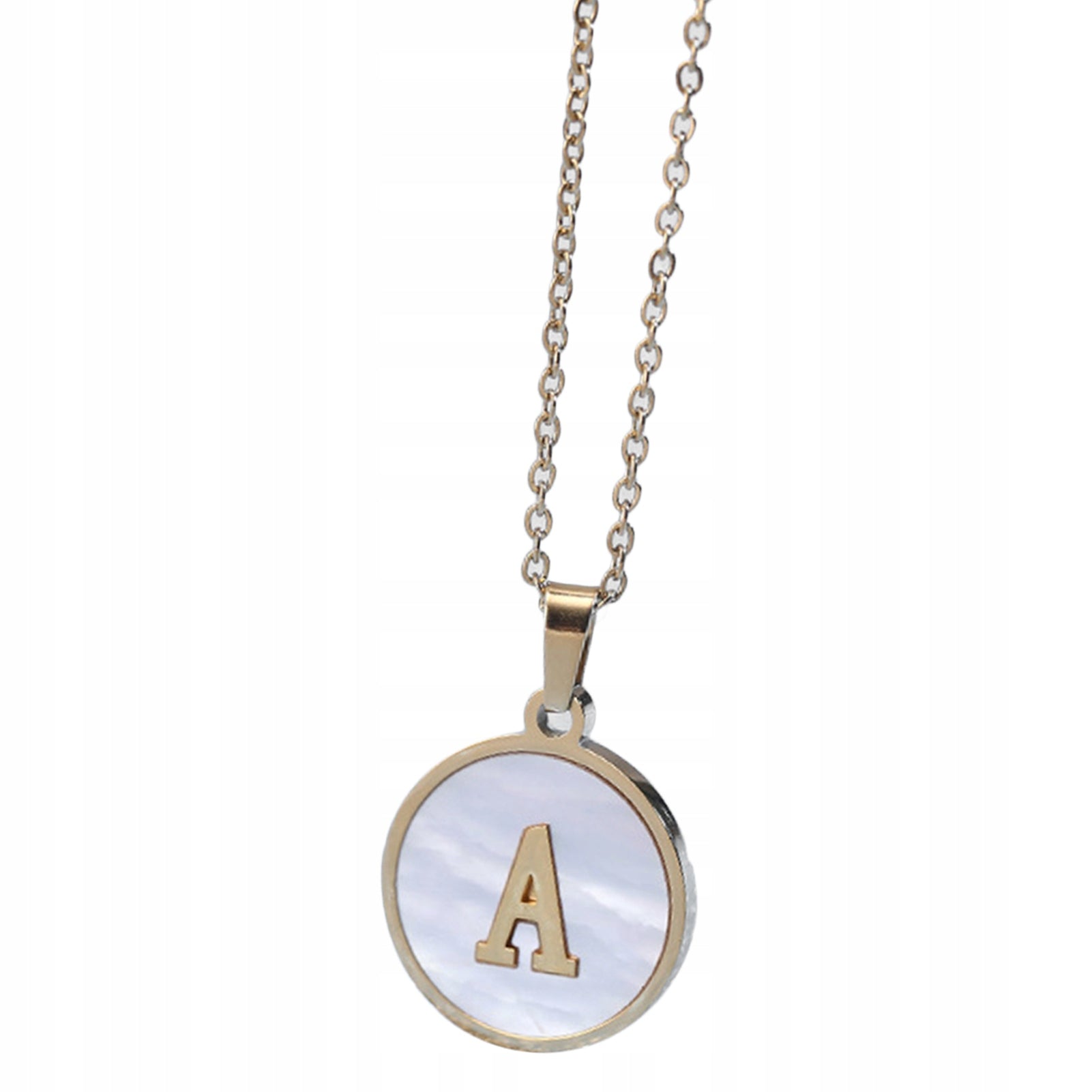 Necklace with initials in the form of letters Minimalistic round gold EAN (GTIN) 9341432928175